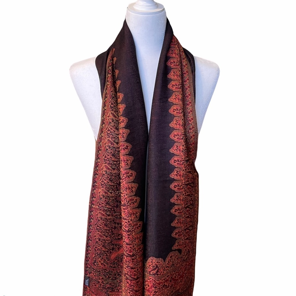 Beautiful Pashmina Style Border Pattern Scarf/ Sh… - image 2
